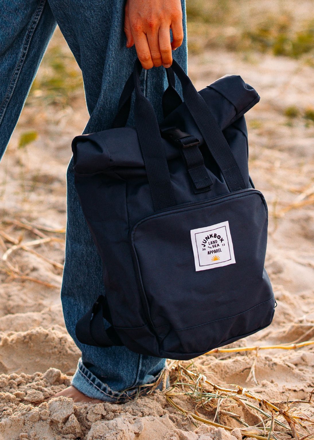 Navy Mini Recycled Junkbox Backpack
