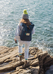 Junkbox Navy Recycled Adventurer Roll-top Backpack
