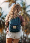 Petrol blue classic recycled backpack