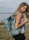 Junkbox Everyday Recycled Roll-Top Backpack in Sage Green