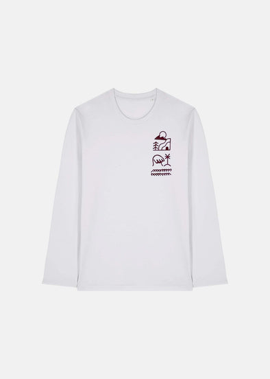 Sample Burgundy Logo Organic LS Tshirt