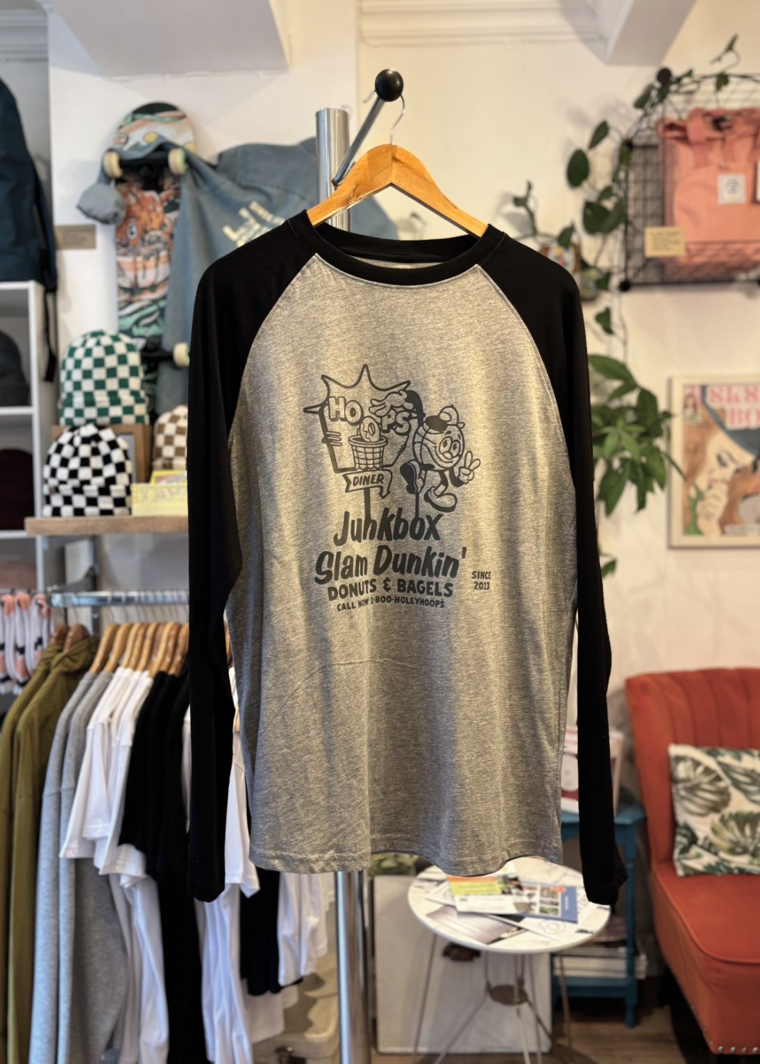Sample Grey & Black Baseball Tshirt