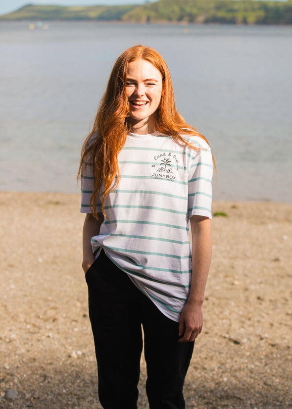 junkbox cotton blue & white striped Tshirt 