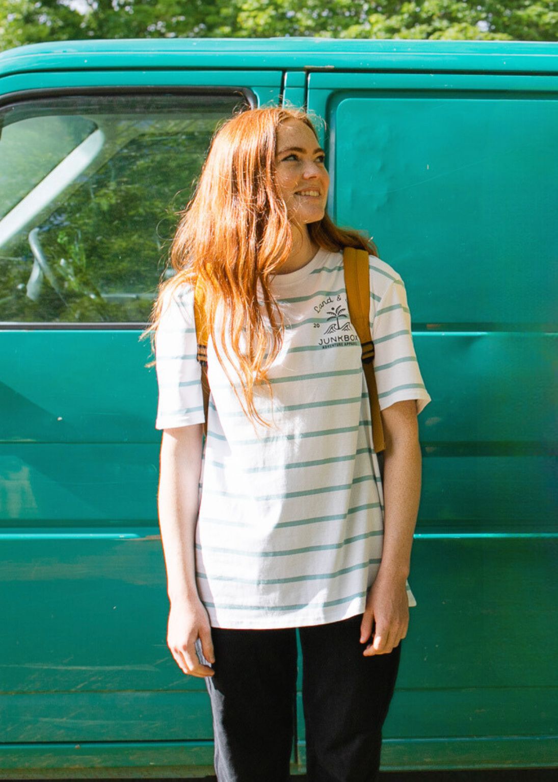 junkbox cotton blue & white striped Tshirt 