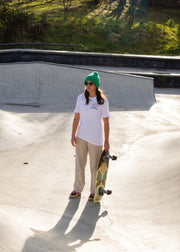 Sunny Disposition Organic White Skate Tshirt