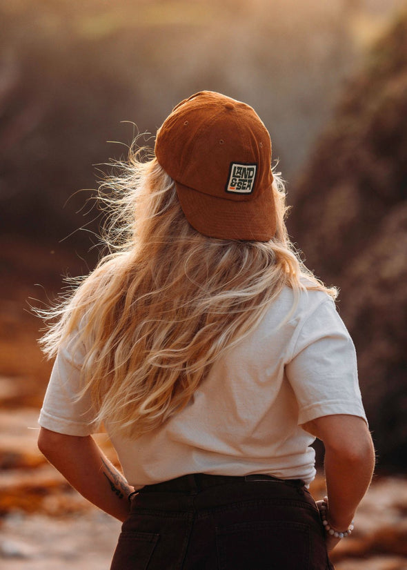 Junkbox tan cord baseball cap