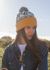 Teal & Mustard Junkbox logo bobble hat