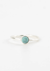 silver aquamarine adjustable ring