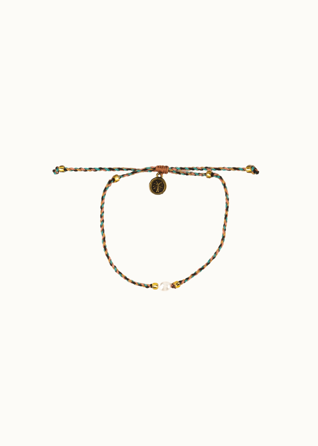 Bora Plaited Orange Pearl Bracelet - Junkbox Apparel