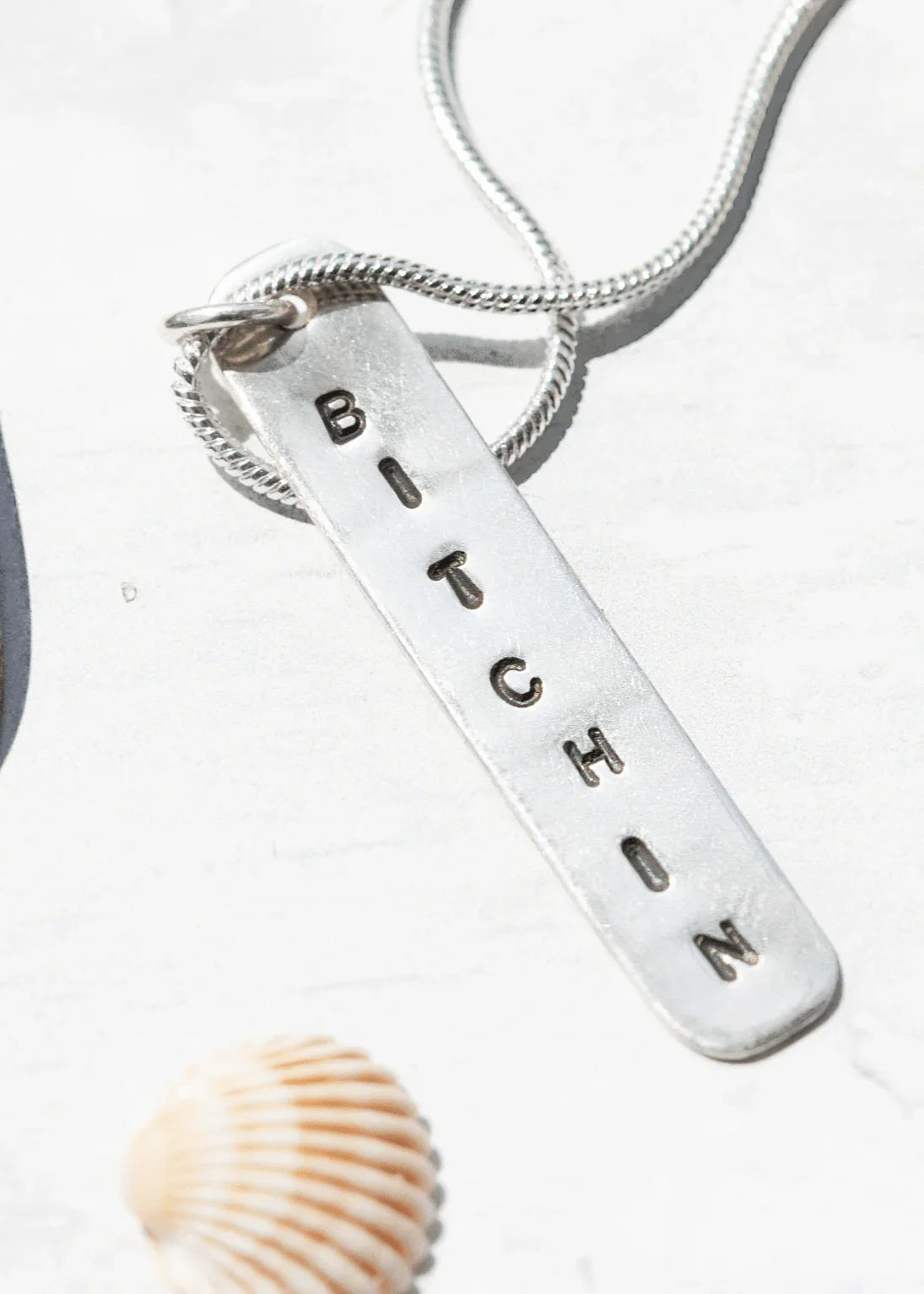'BITCHIN' Sterling Silver Necklace - Junkbox Apparel