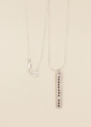 junkyard dog surf slang handmade sterling silver necklace
