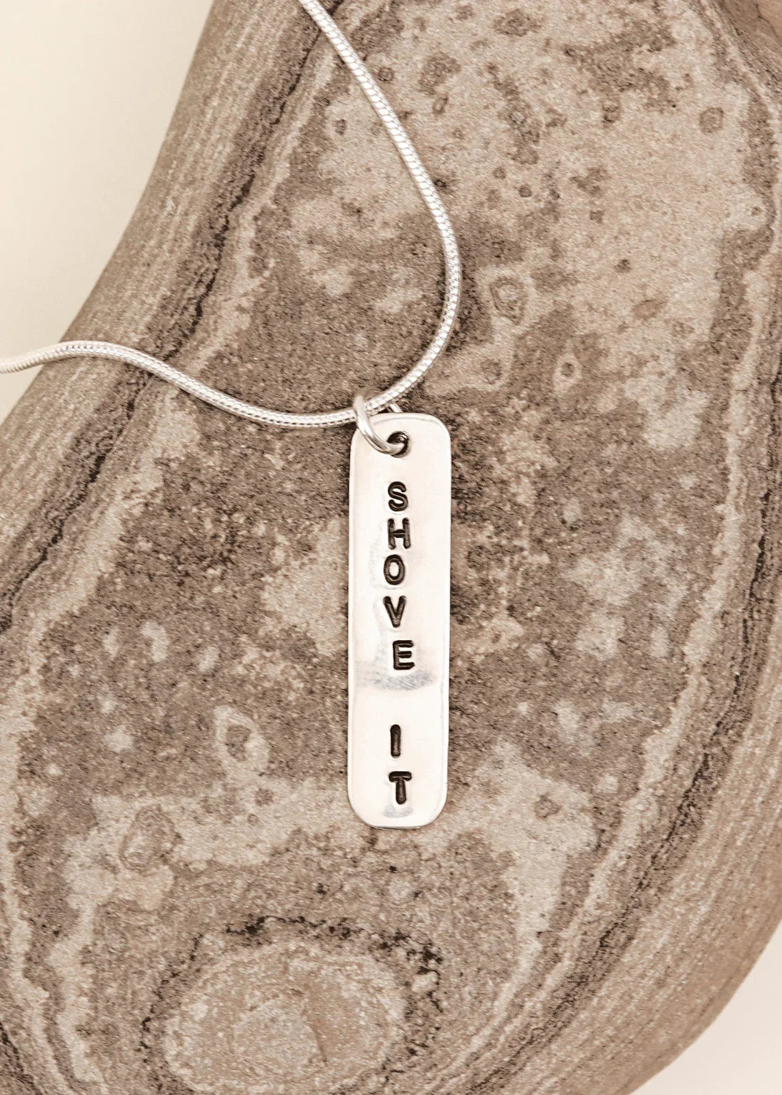 'SHOVE IT' Sterling Silver Necklace - Junkbox Apparel