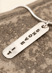 shove it surf slang handmade sterling silver necklace