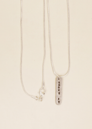shove it surf slang handmade sterling silver necklace