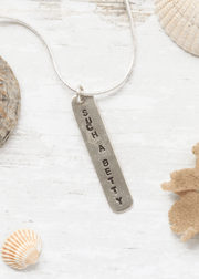 such a Betty surf slang handmade sterling silver necklace