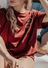 junkbox burgundy classic palm organic unisex tshirt