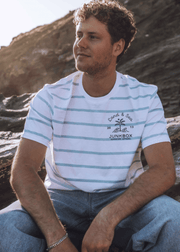 junkbox cotton blue & white striped Tshirt 
