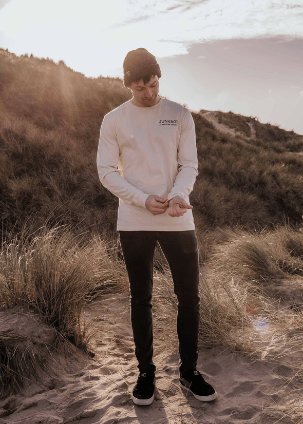junkbox long sleeve organic natural lightweight tshirt