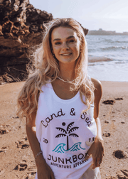 junkbox organic white palm print vest