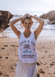 junkbox organic white palm print vest