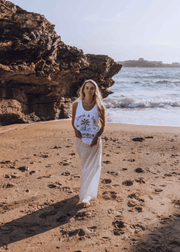 junkbox organic white palm print vest