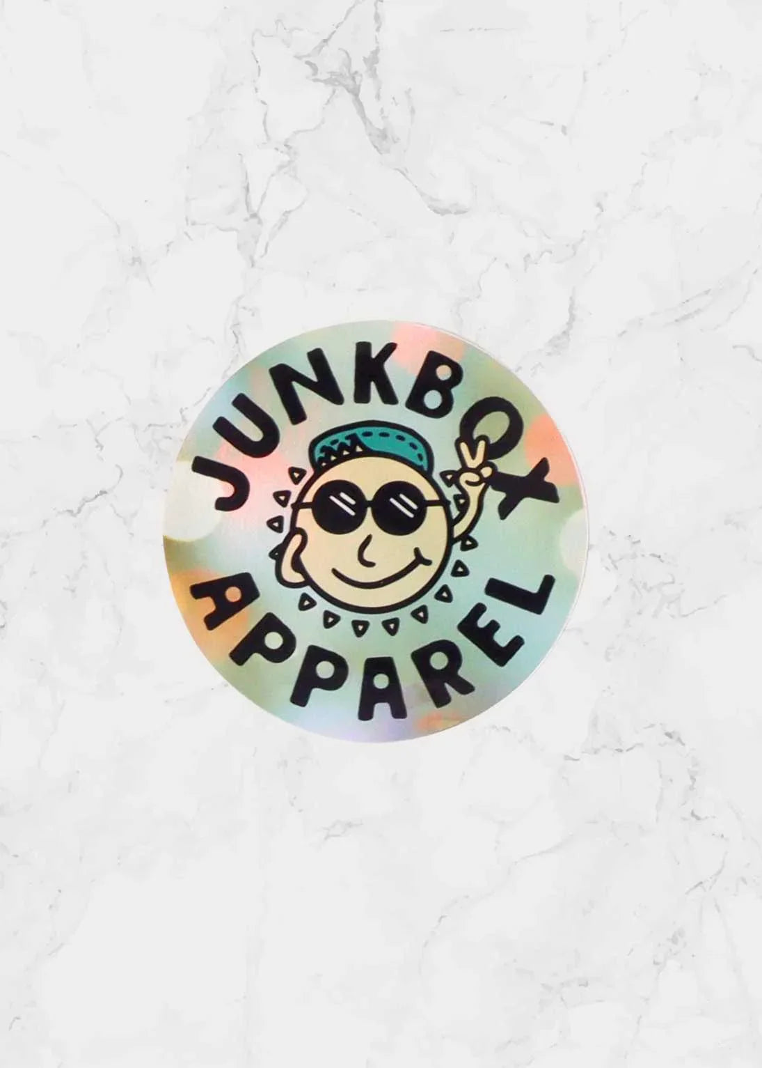 smiley-shiny-sticker-junkbox-apparel-1 - Junkbox Apparel
