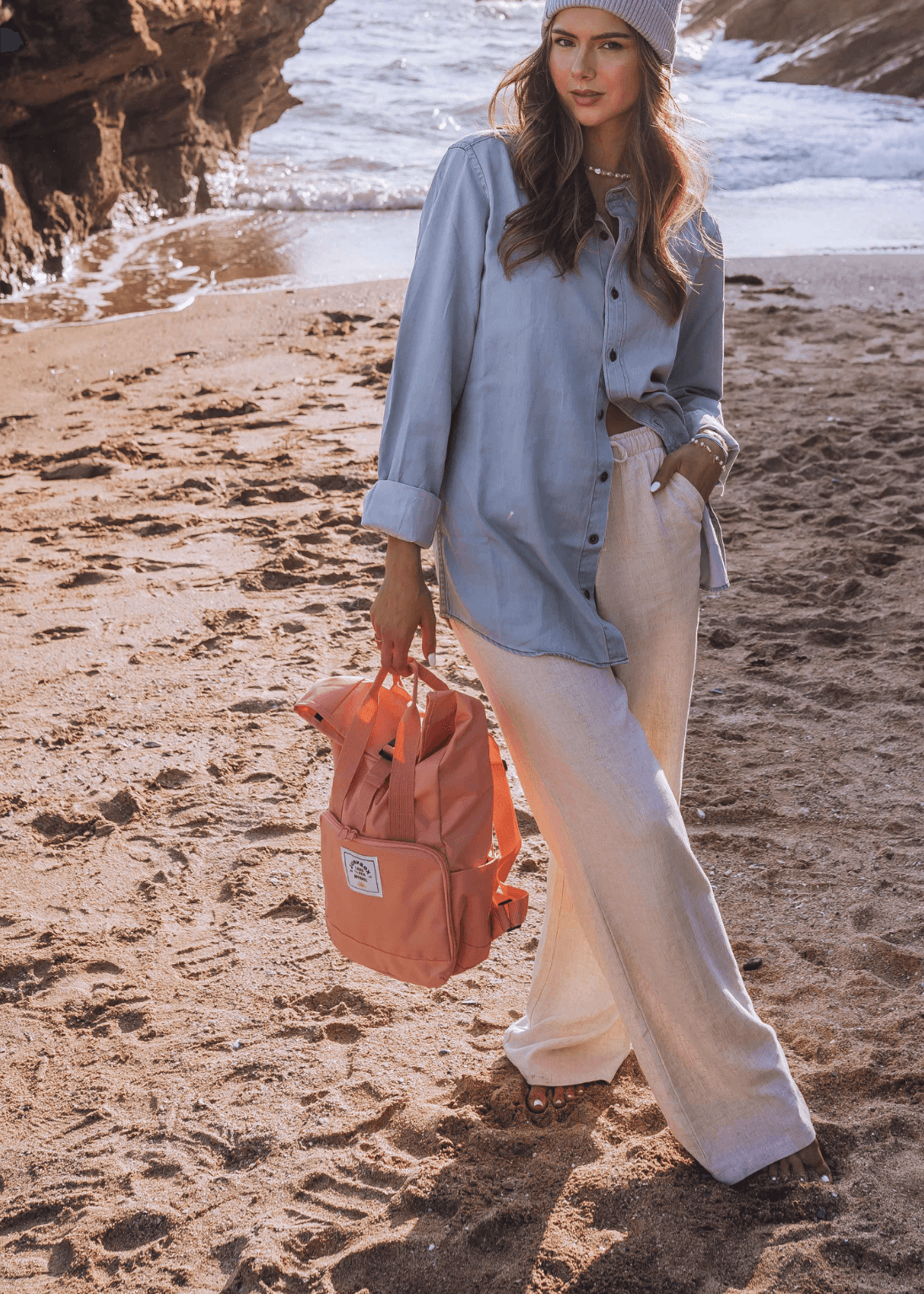 junkbox recycled mini coral backpack