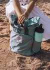 junkbox recycled sage green mini backpack