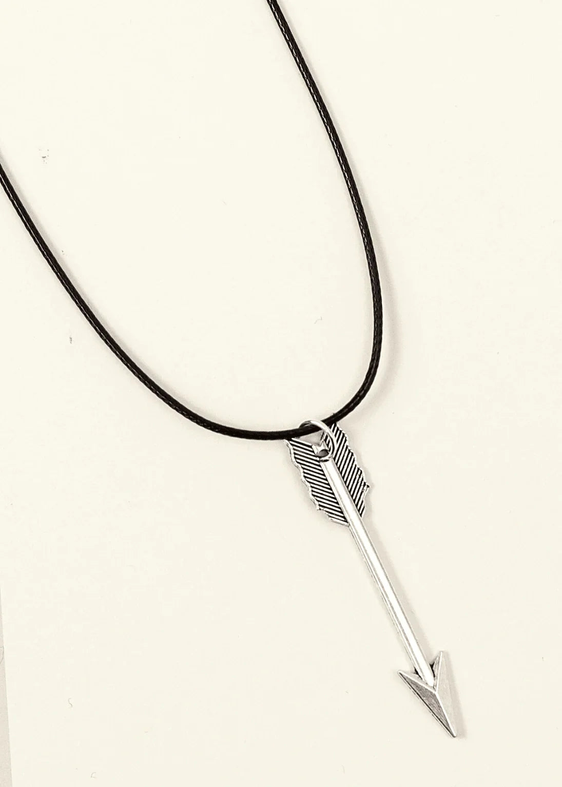Arrow Black Cord Necklace - Junkbox Apparel