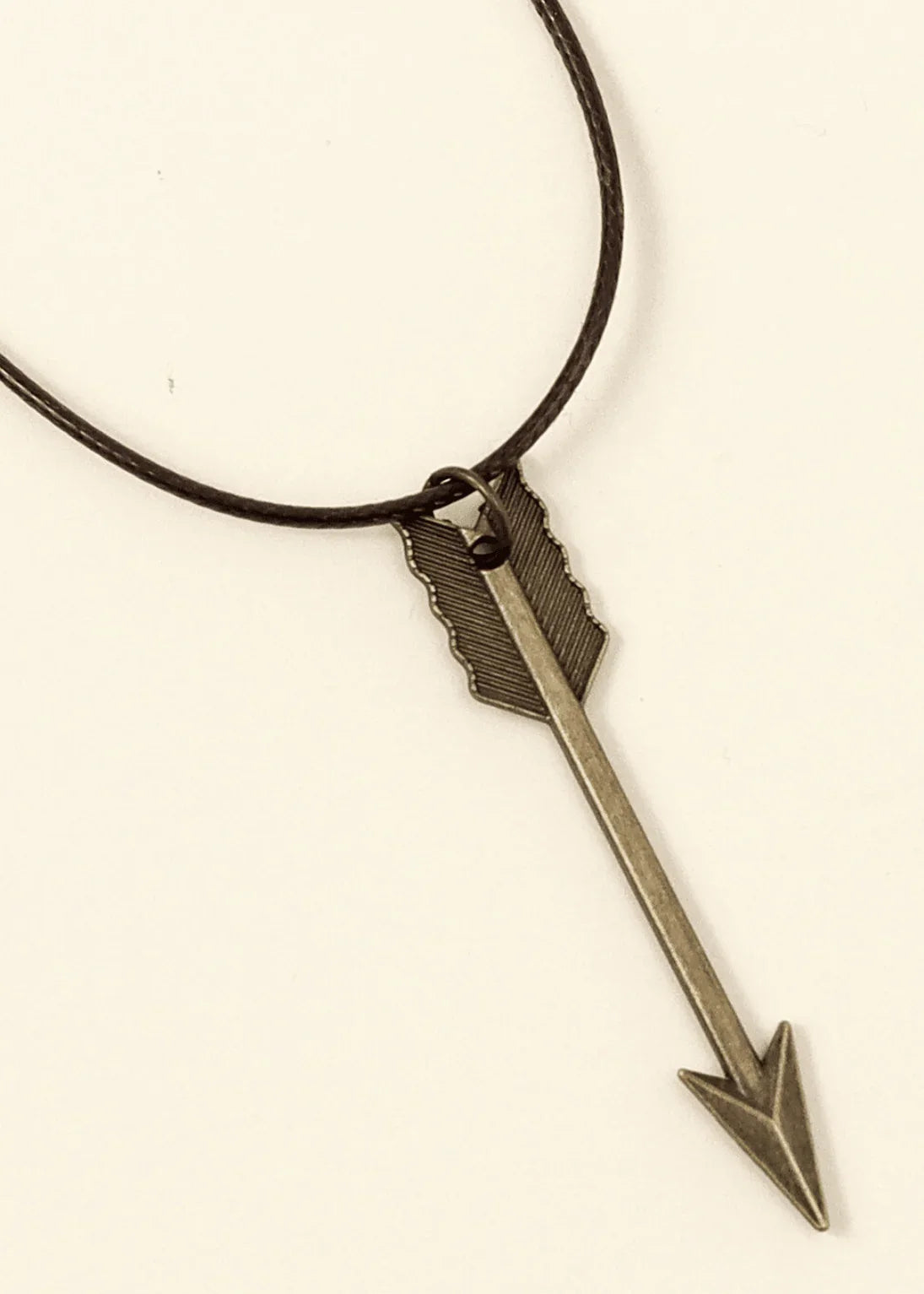 Arrow Brown Cord Necklace - Junkbox Apparel