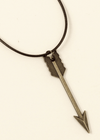 junkbox antique gold arrow cord necklace