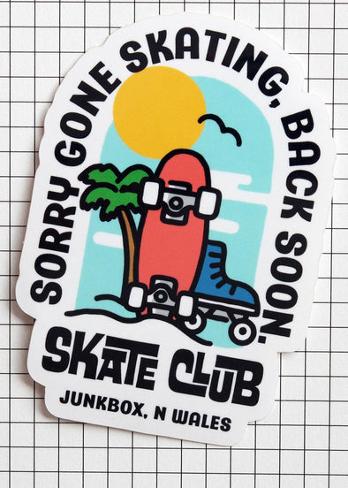 Beachy skate club sticker