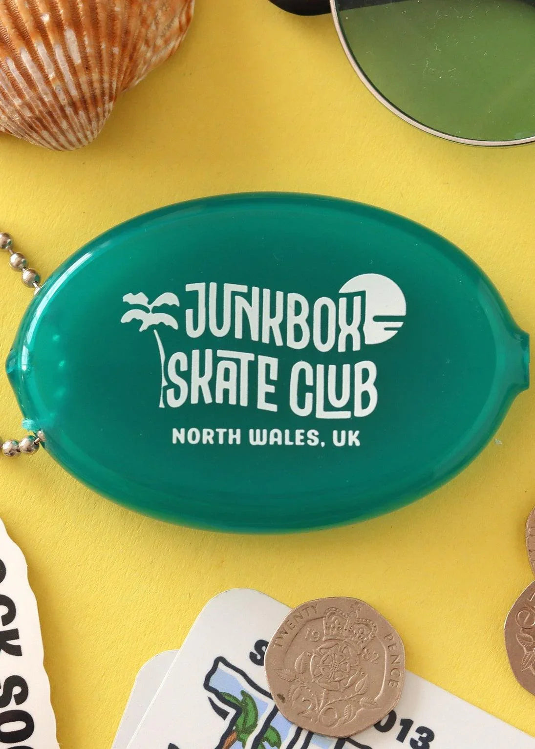 Coin Purse in Translucent Teal - Junkbox Apparel