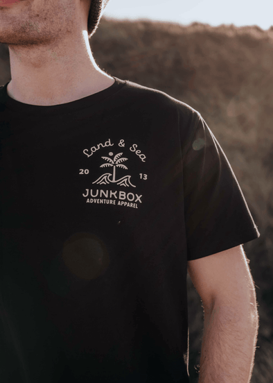 junkbox short sleeve organic black tshirt