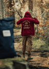burgundy organic junkbox zip through hoodie