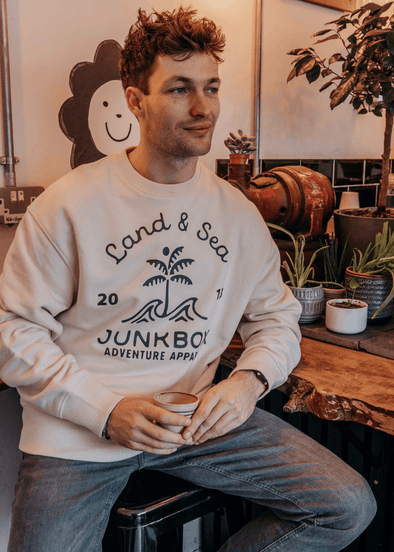junkbox long sleeve organic natural oversized sweater