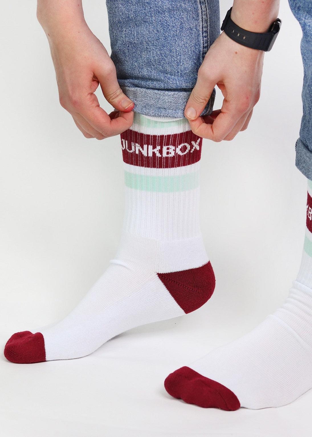 crew-socks-in-mint-and-burgundy-junkbox-apparel-5 - Junkbox Apparel