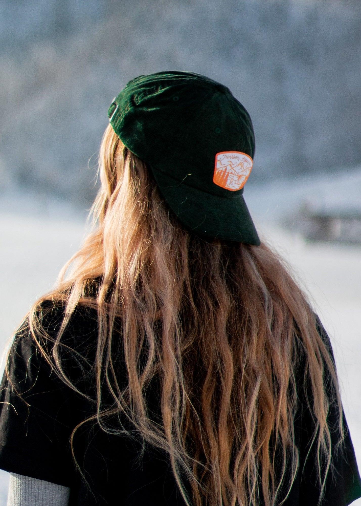 explorers-green-cord-baseball-cap-junkbox-apparel-1 - Junkbox Apparel