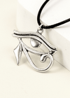 junkbox silver eye of Horus cord necklace