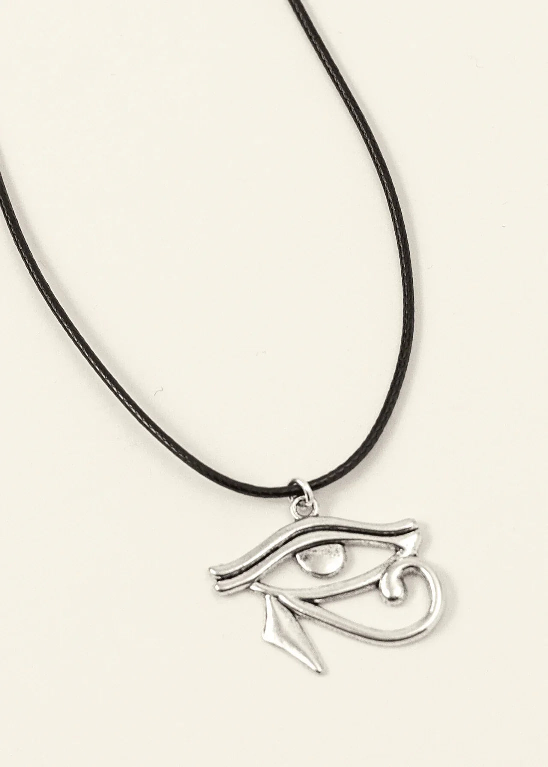 eye-of-horus-black-cord-necklace-junkbox-apparel-2 - Junkbox Apparel