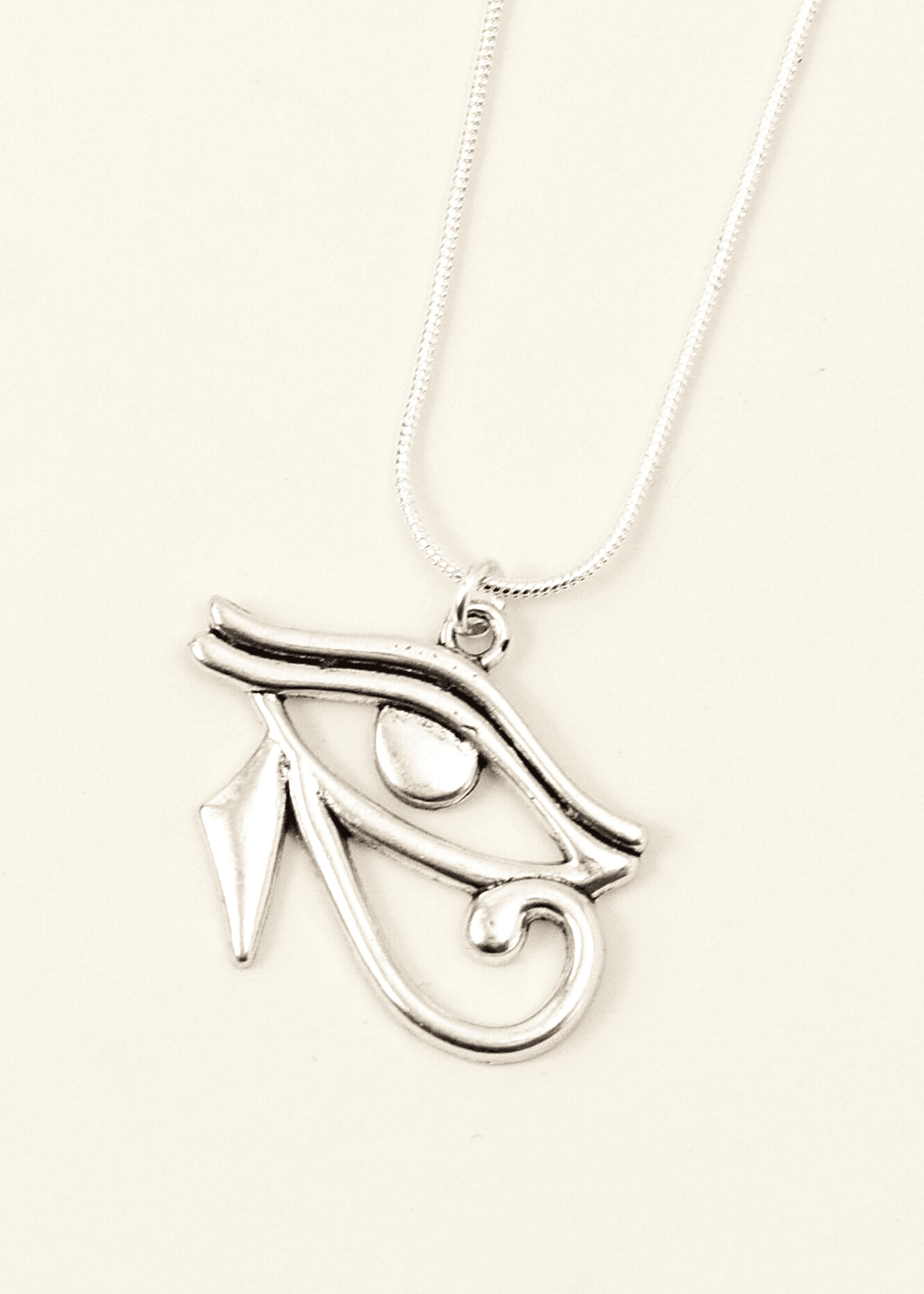junkbox silver eye of Horus necklace