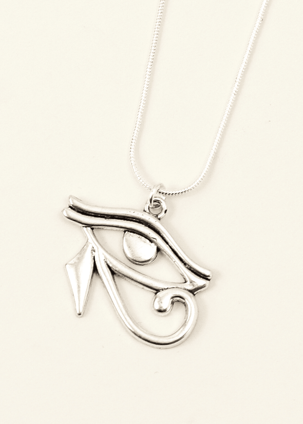 junkbox silver eye of Horus necklace
