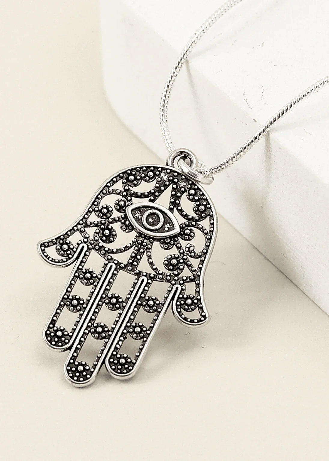 hamsa-tibetan-silver-necklace-junkbox-apparel-1 - Junkbox Apparel