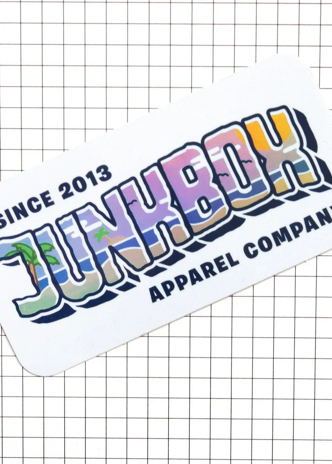 junkbox-beach-scene-shiny-sticker-junkbox-apparel-1 - Junkbox Apparel