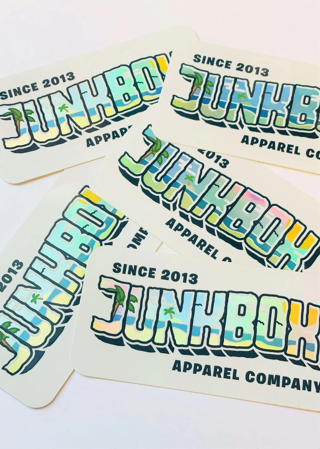junkbox-beach-scene-shiny-sticker-junkbox-apparel-2 - Junkbox Apparel