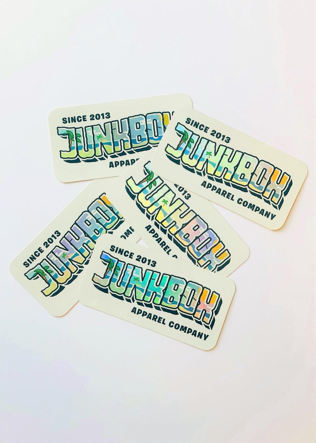Junkbox holographic shiny skate sticker