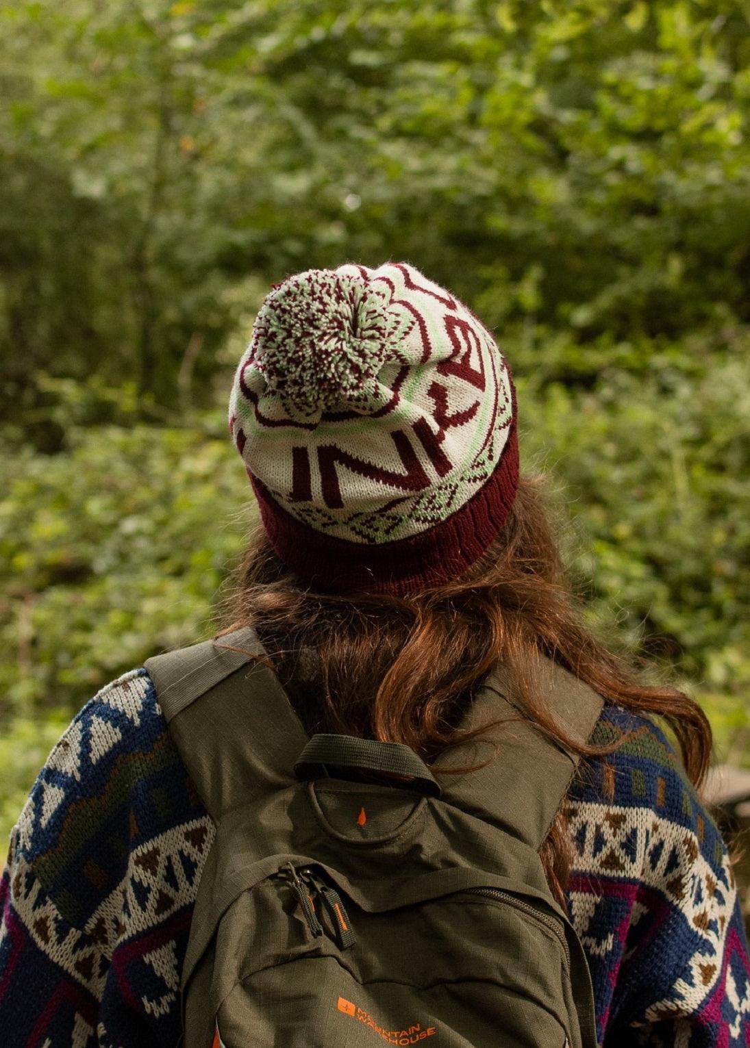 logo-bobble-hat-in-burgundy-and-mint-junkbox-apparel-6 - Junkbox Apparel