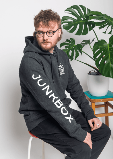 junkbox charcoal organic pullover hoodie