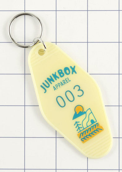 junkbox cream motel key fob