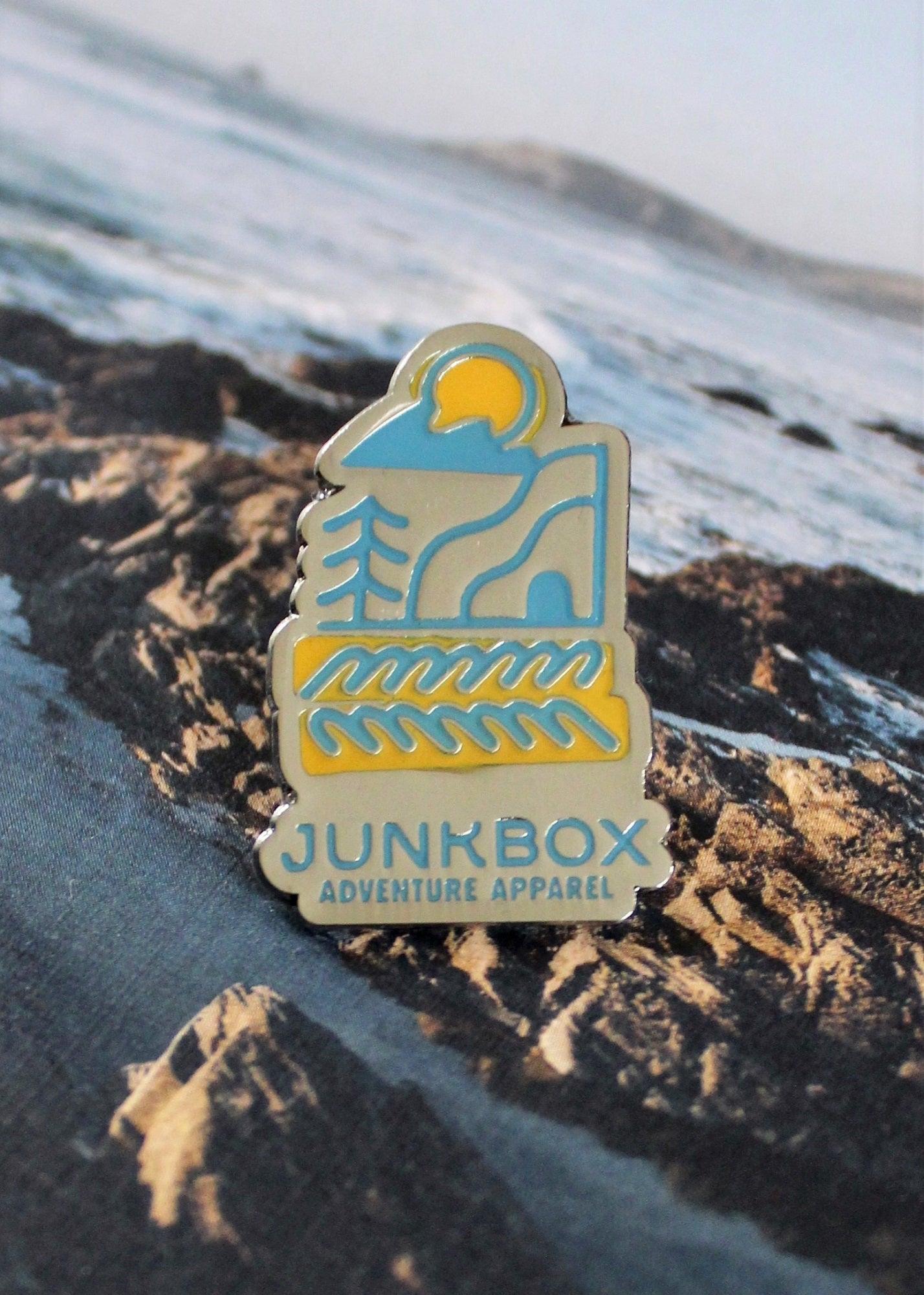 new wave enamel badge